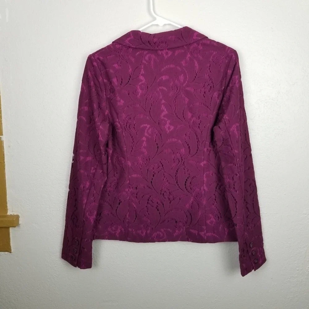 🌵Cabi| plumberry lace frolic jacket size 4 - Picture 2 of 8